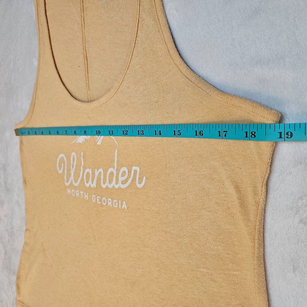 Wander North Georgia Tank Top Unisex Sz L Yellow Hiking Walking Outdoors - Picture 4 of 9
